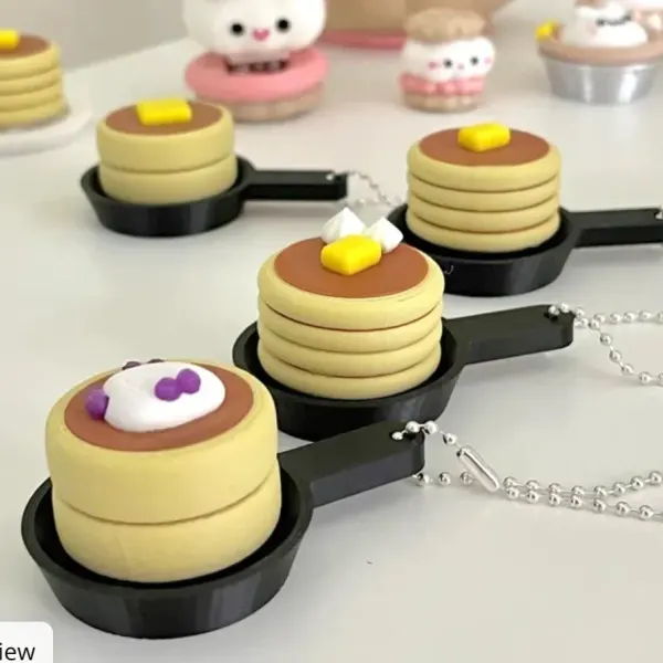 Pancake Clicker keychain