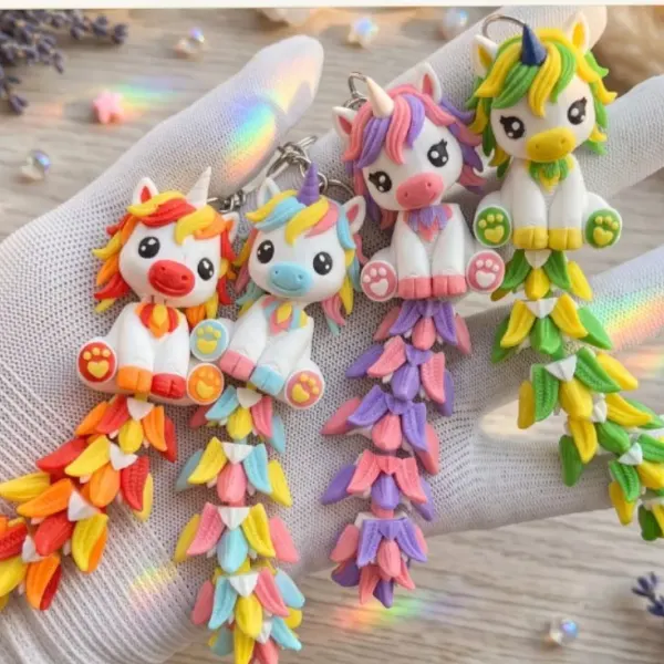 Unicorn Fluffytail keychain